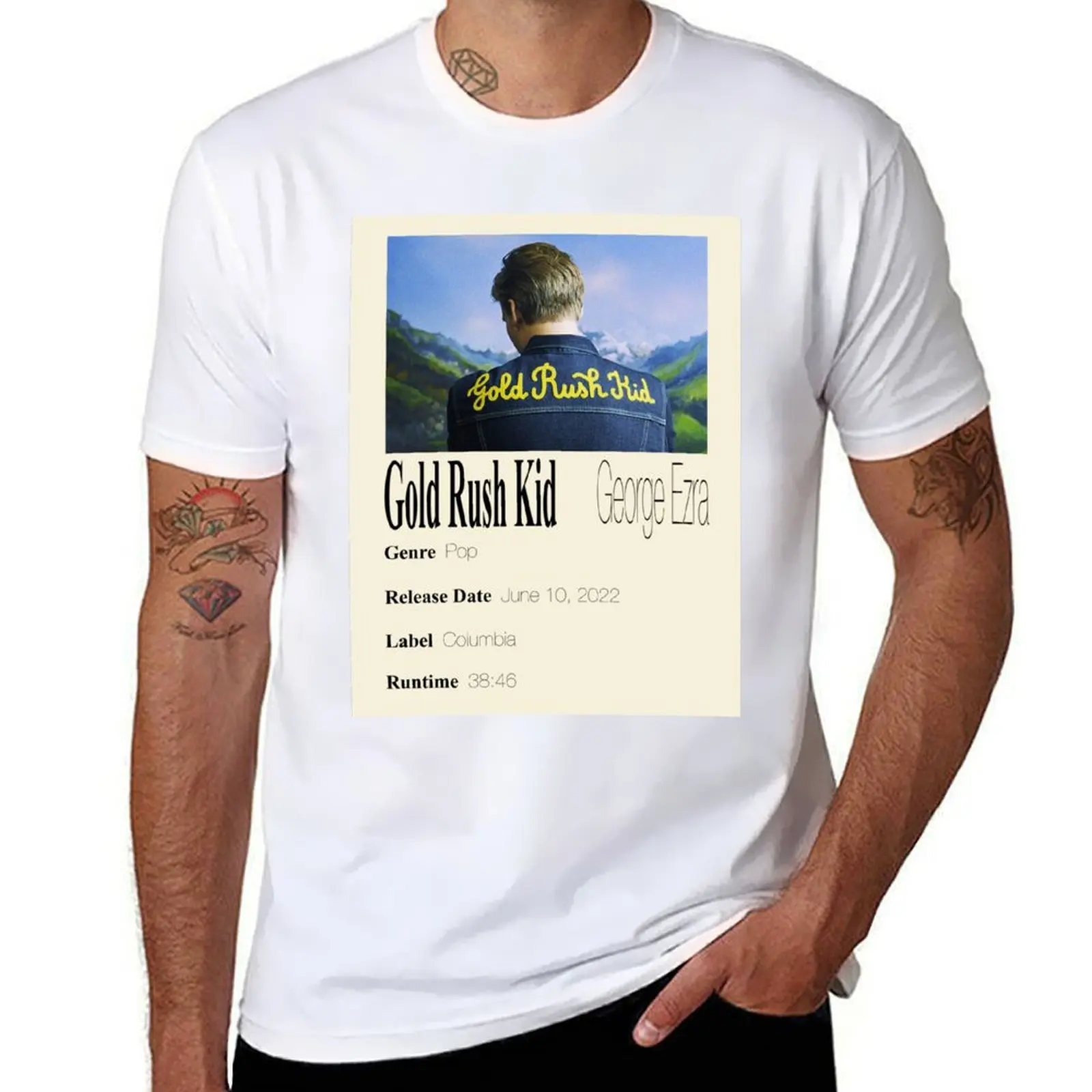 Camiseta con estampado de Gold Rush Kid, camiseta holgada informal de verano