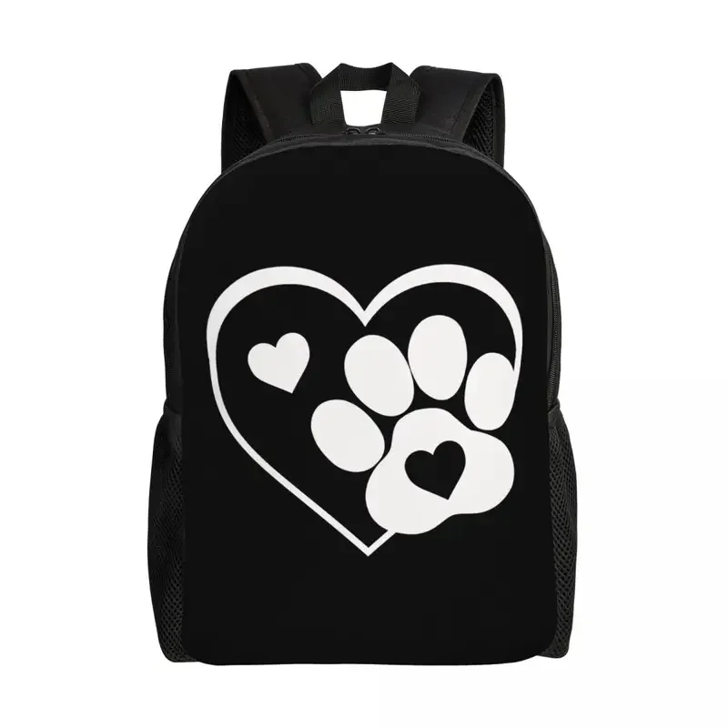 3D Printing Love Paws Backpack for Girls Boys Animal School College Travel Bags Men Women Bookbag Fits 15 Inch Laptop