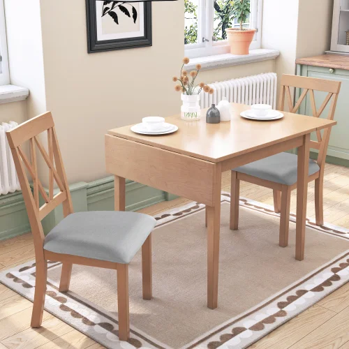 /With Rubberwood Legs, Space-Saving Dinner Table For Living Room /29