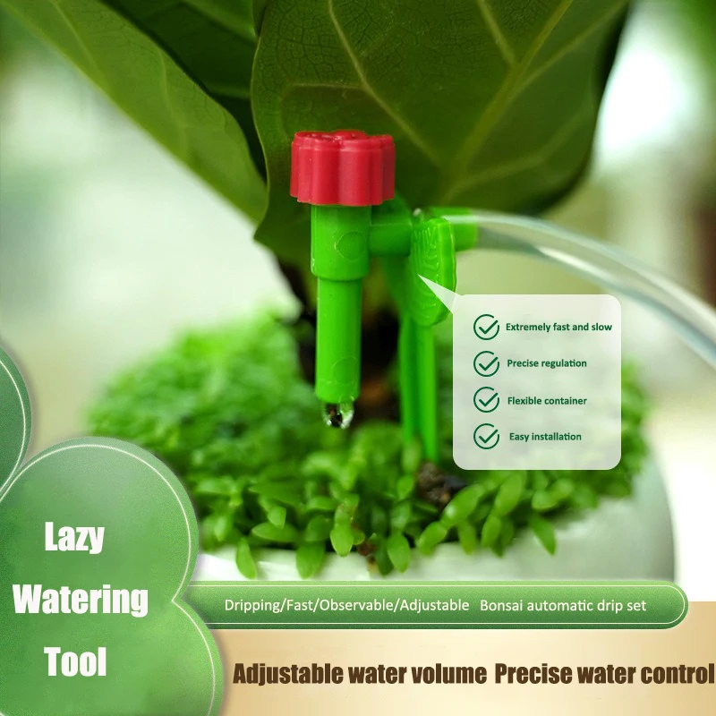 

Dripping device, flower regulating valve, adjustable water volume, automatic watering device, gardening and home watering set