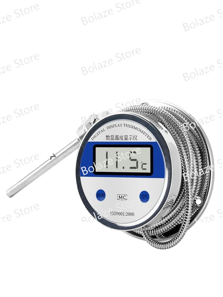 Digital thermometer with probe acid and alkali industrial measuring instrument High temperature waterproof thermometer