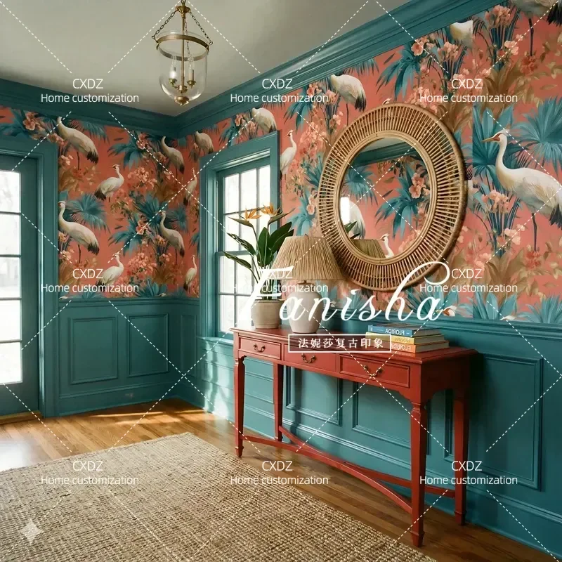 Narrow Solid Wood Entryway Table Luxury Console Table Against Wall High End Decorative Cabinet for Hallway Entrance Opposite