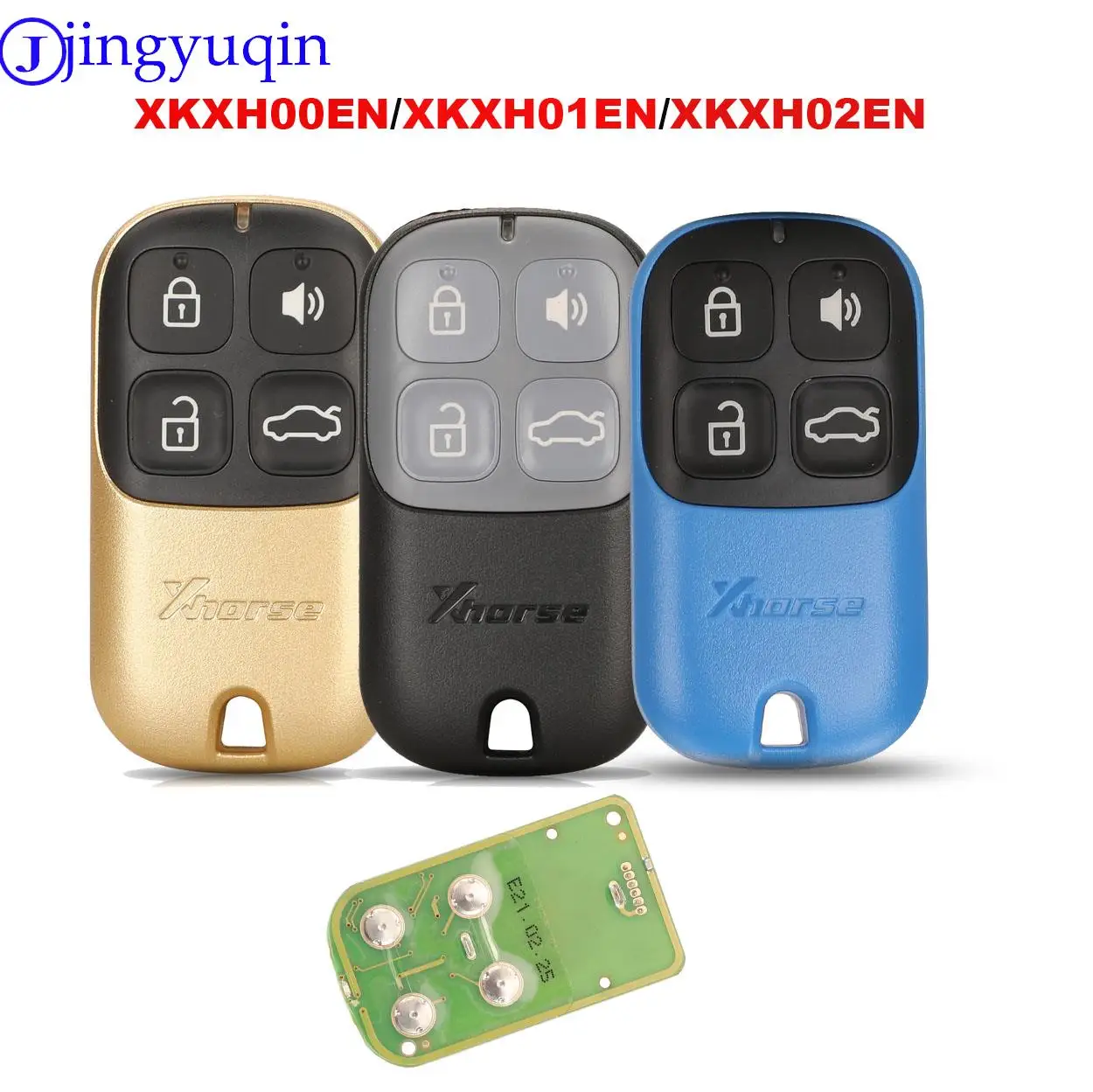 jingyuqin Xhorse VVDI2 XKXH00EN XKXH01EN XKXH02EN Universal Wired Remote Key 4 Buttons for VVDI Key Tool English Version