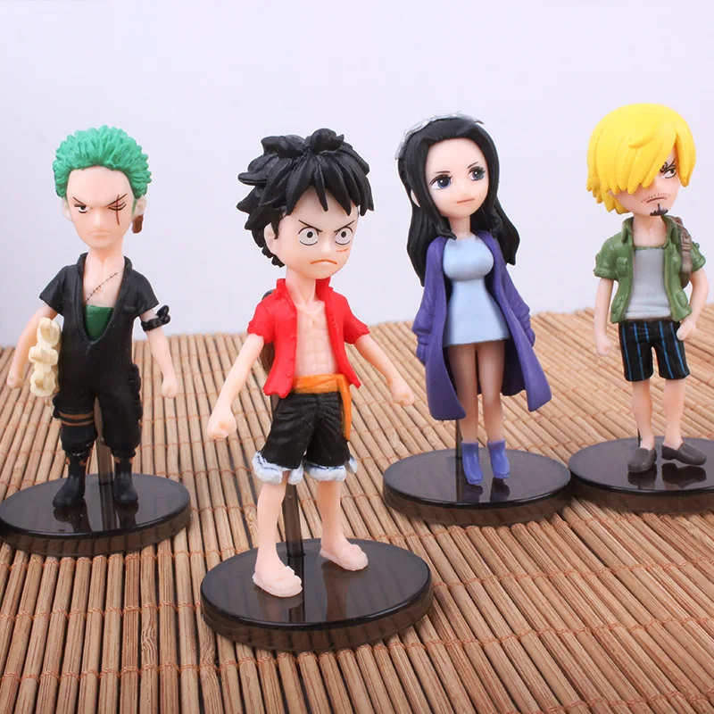 Anime One Piece Luffy Sanji Roronoa Zoro Sabo Boa Hancock PVC Action Figure Statue Collectible Model Kids Toys Sets Props Doll