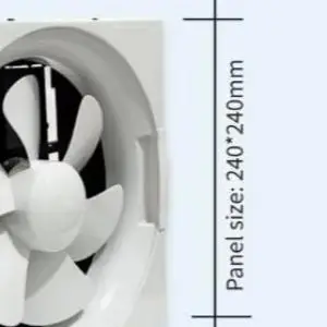 Quiet Vent for fan for Kitchen Bathroom 900 m3/h High Airflow Low Noise 38dB Auto Closing Damper ABS PVC 24x24cm For exhaust