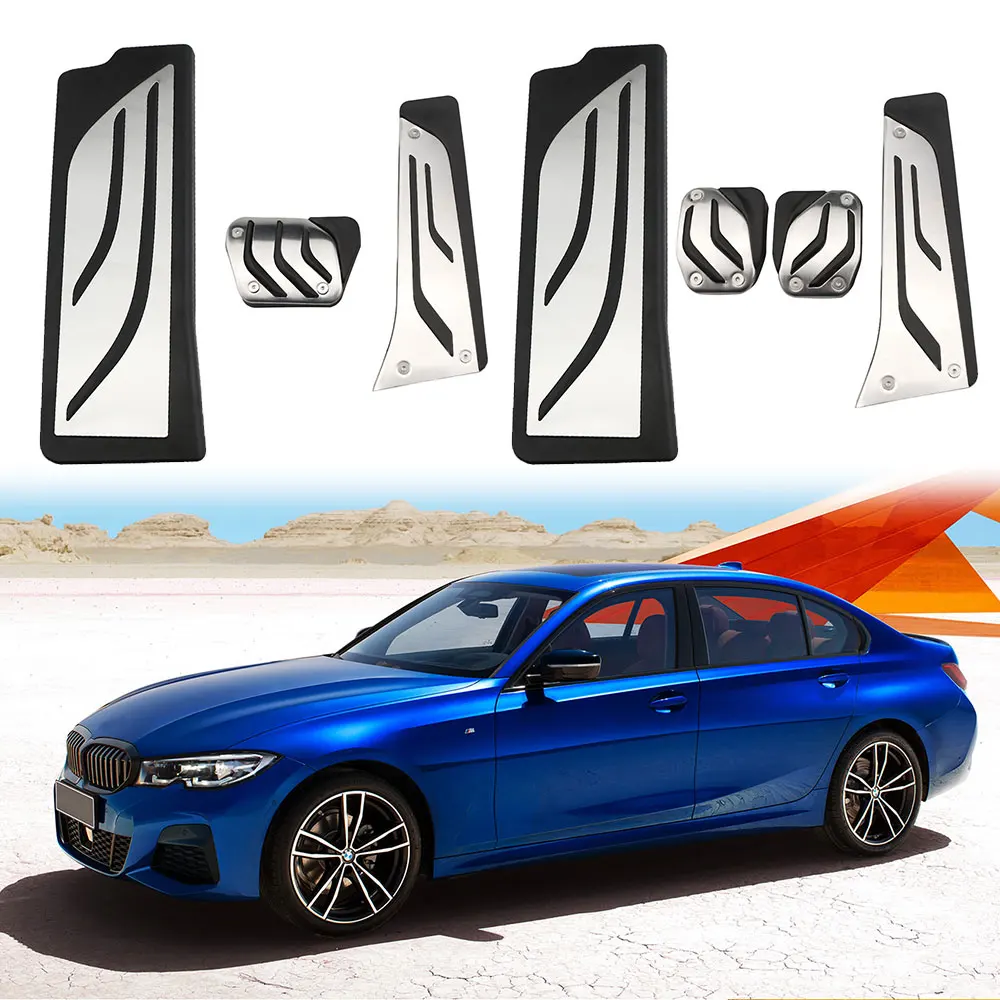LHD Pedal Pads for BMW 3 Series G20 G21 2020 2021 2022 Accelerator Brake Foot Rest Pedals Pad Brake Accelerator Pedals Plate