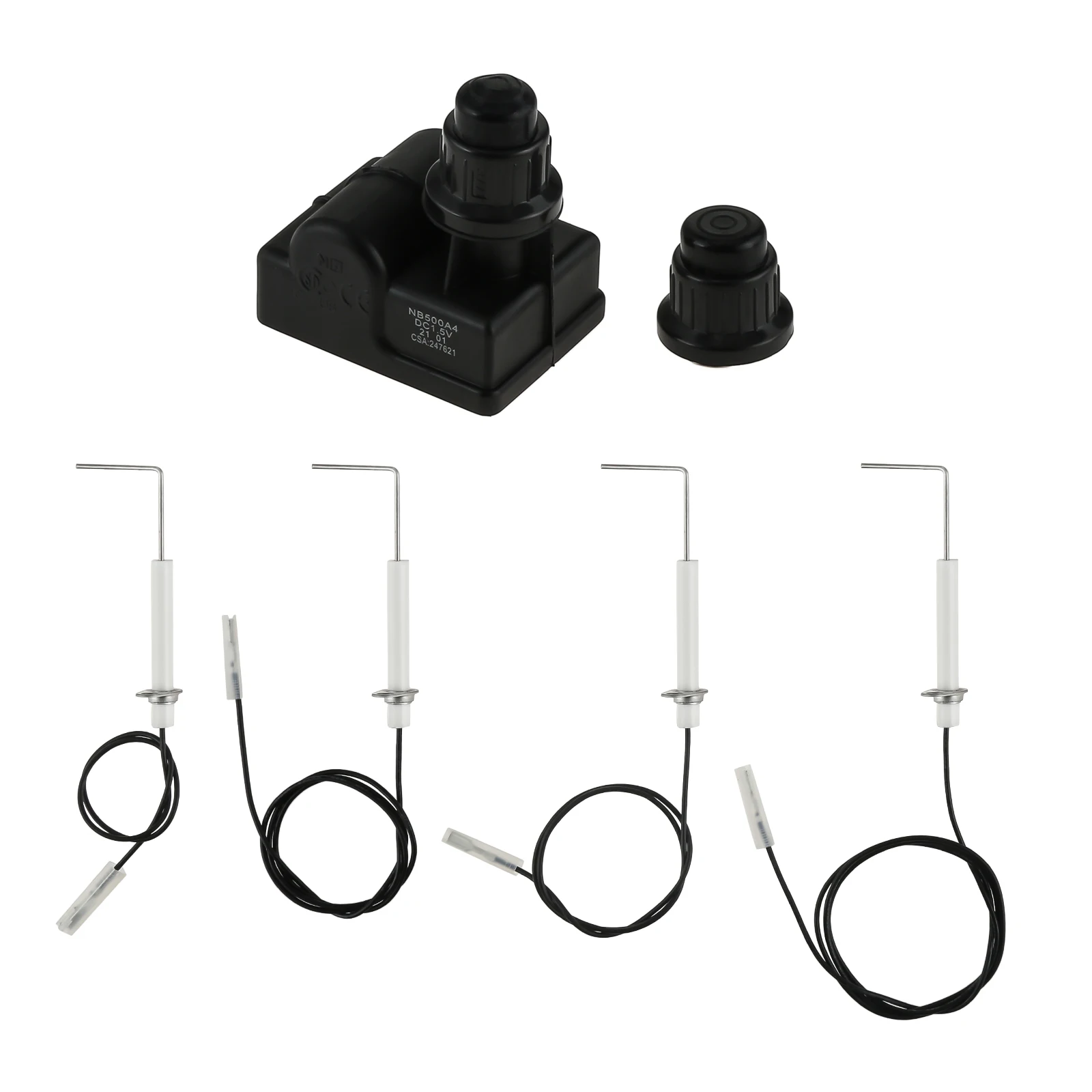 Grill Igniter Assembly Kit Electronic AA Battery Igniter Replacement Kit with one Cap for Backup for Blackstone 28" Griddle