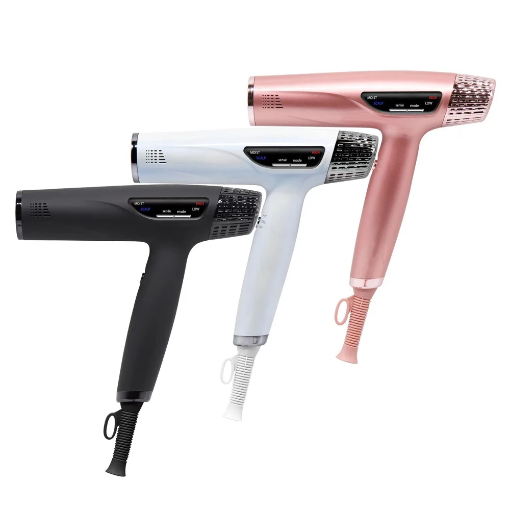 

Портативный электрический фен с двигателем постоянного тока, высокоскоростное шумоподавление, регулируемый режим для использования в отеле, 1000-1200 Вт