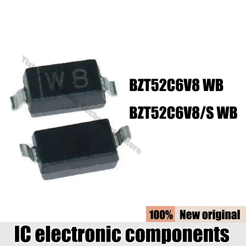 50-3000Pcs New Bzt52C6V8/S Bzt52C6V8 Wb Sod-123/323 Ic