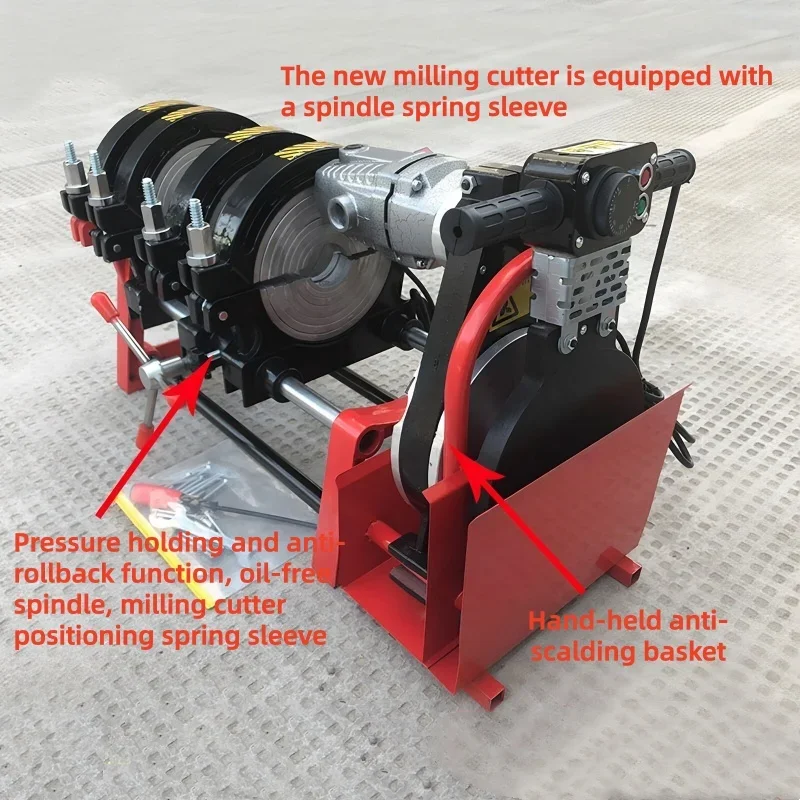 Pipe‑Fusion‑Gear Manual‑Screw‑Clamp‑Processor With Heating‑Plate For HDPE‑Pipe‑Butt‑Welding‑Tasks