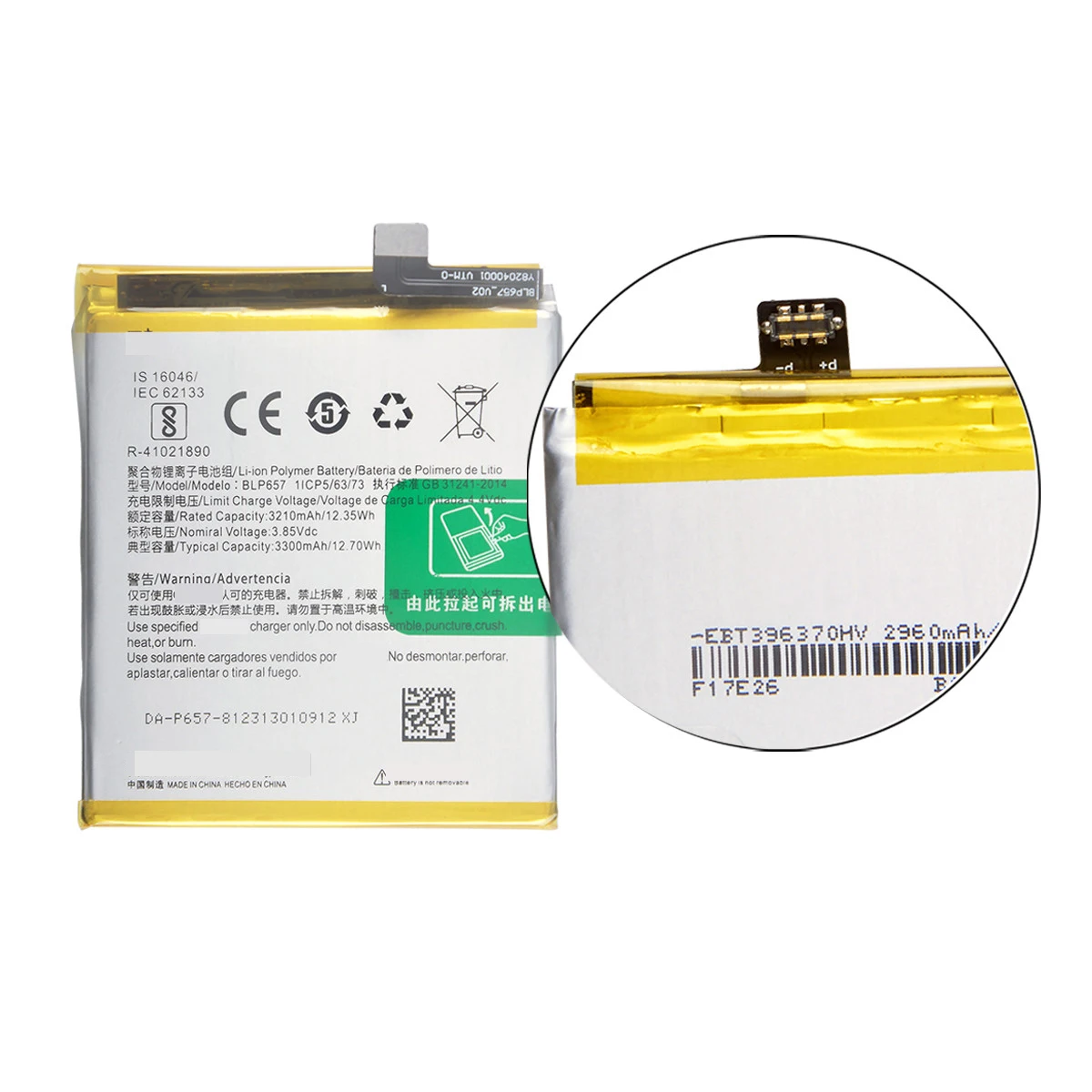 Nowa bateria zamienna BLP657 BLPB23 do OnePlus 6 A6001 Oryginalna bateria do telefonu OnePlus ACE 5 PKG110 — zdjęcie produktu 4