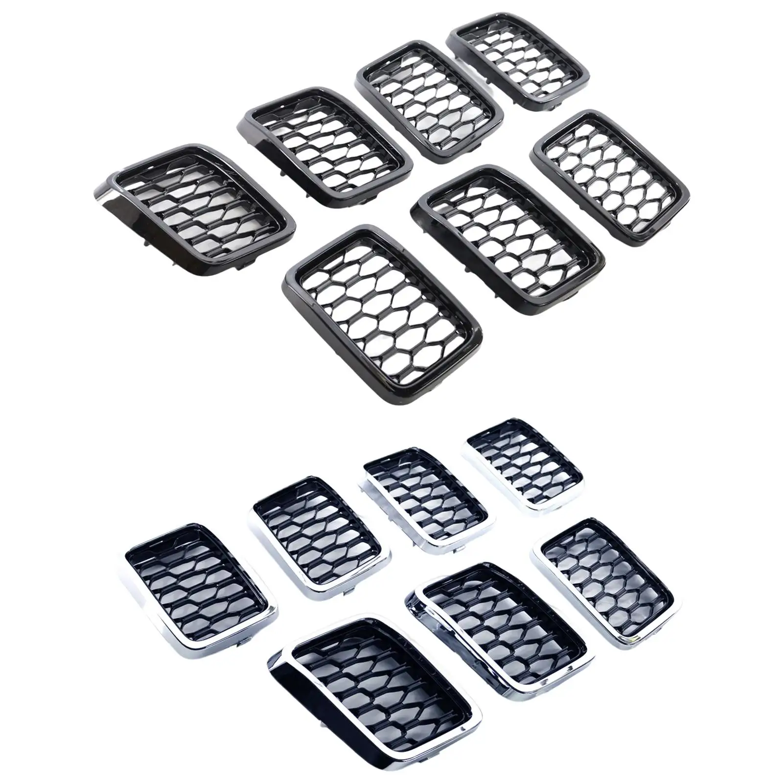 7 Pieces 68317863AA Honeycomb Front Mesh Grilles Inserts Fits