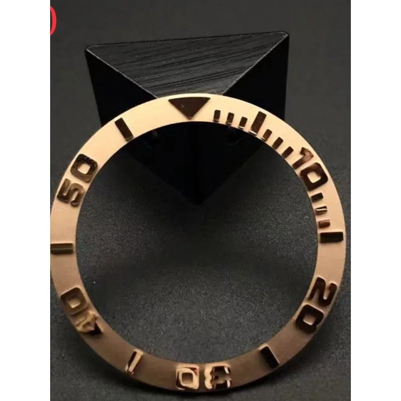 Black yacht embossed beveled ring, modified watch accessories 38mm ceramic ring three-dimensional embossed