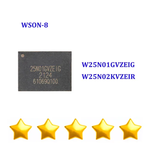 

5PCS W25N01GVZEIG W25N02KVZEIR package WSON-8 new original authentic NAND FLASH IC Chip