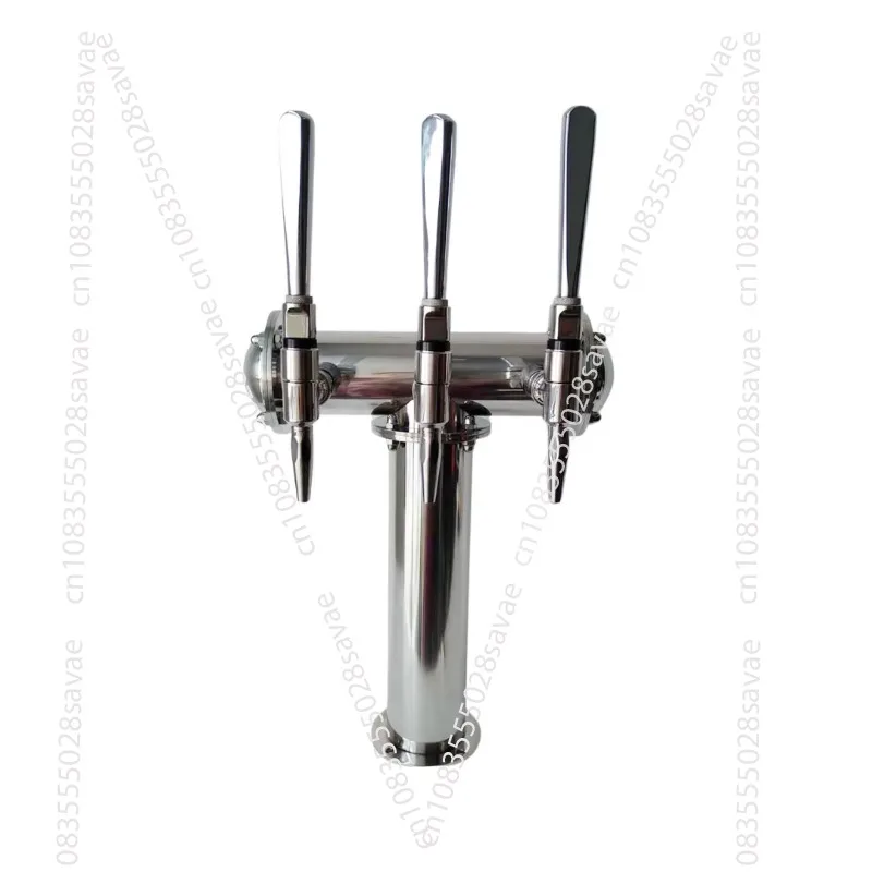 T-shaped stainless steel tower with cold brew nitro coffee faucet, eco-friendly bar accessories