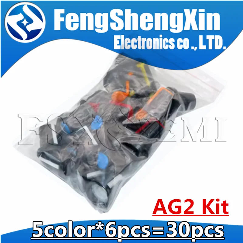 30PCS/lot WH148 Potentiometer Knob Cap(copper core) 15X17mm 6mm Shaft Hole AG2 Power Adapter switch Caps