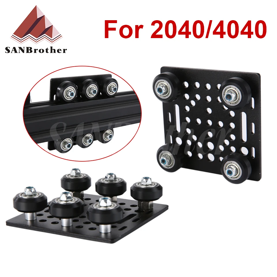 

3D Printer Parts vopenbuildslot V Gantry Plat Set Special Slide Plate Pulley For 2040 /4040 V slot Aluminum Profiles Wheels