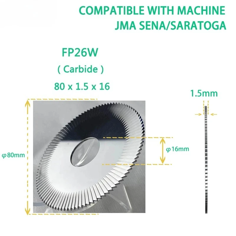 RAISE Key Cutter Compatible with JMA FP26 FP26W 80x1.5x16mm JMA SENA/SARATOGA Key Cutting Machine Locksmith Tools