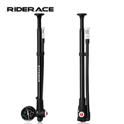 High-Pressure 300Psi Bike Air Pump With Gauge Portable Aluminium Alloy Hand Air Pump For Fork & Rear Suspension Shock Absorber