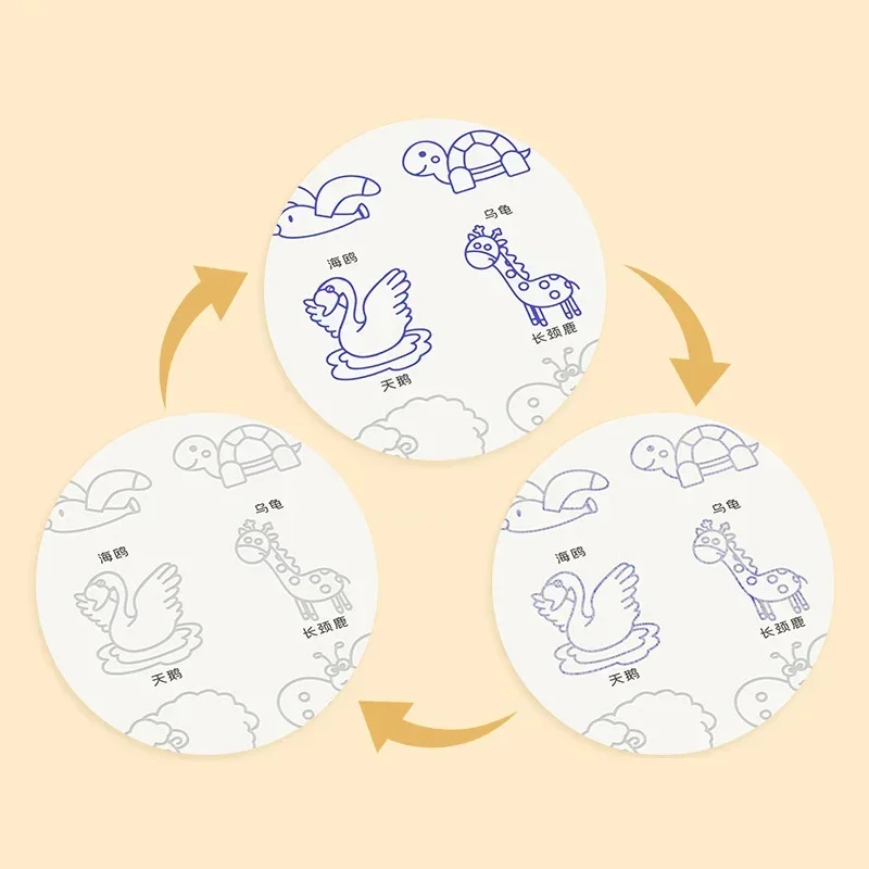 Magic Book Curious Copybook Children Drawing Books 3D Groove Reusable Educational Montessori Games for Writing Practice Book