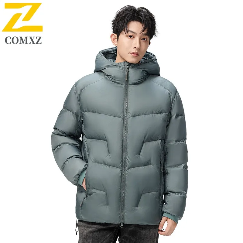 سترة COMXZ Premium 2025 للرجال بقلنسوة للمشي لمسافات طويلة والسفر سترة مريحة عصرية للخروج ملابس خارجية شتوية مقاومة للبرد #5