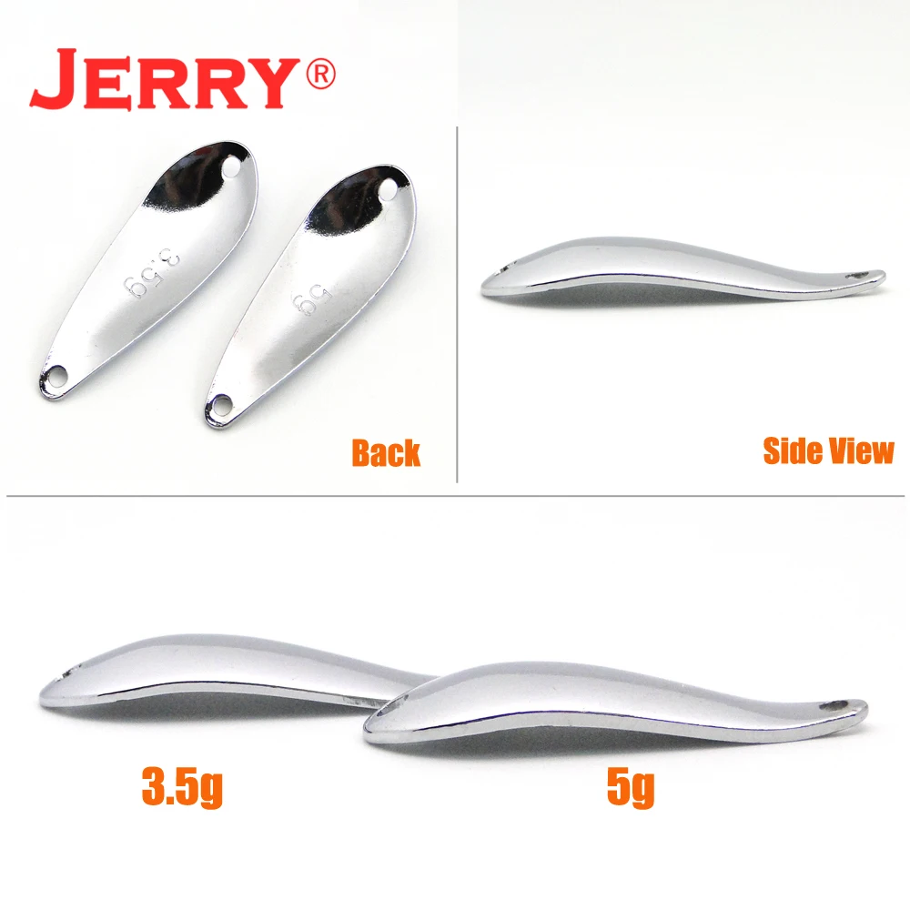 Jerry Aries 1.4g 1.9g 2.6g 3.4g 4.6g Micro Unpainted Blank Fishing Spoons Casting Metal Hard Bait Lake Area Trout Spoon Lures