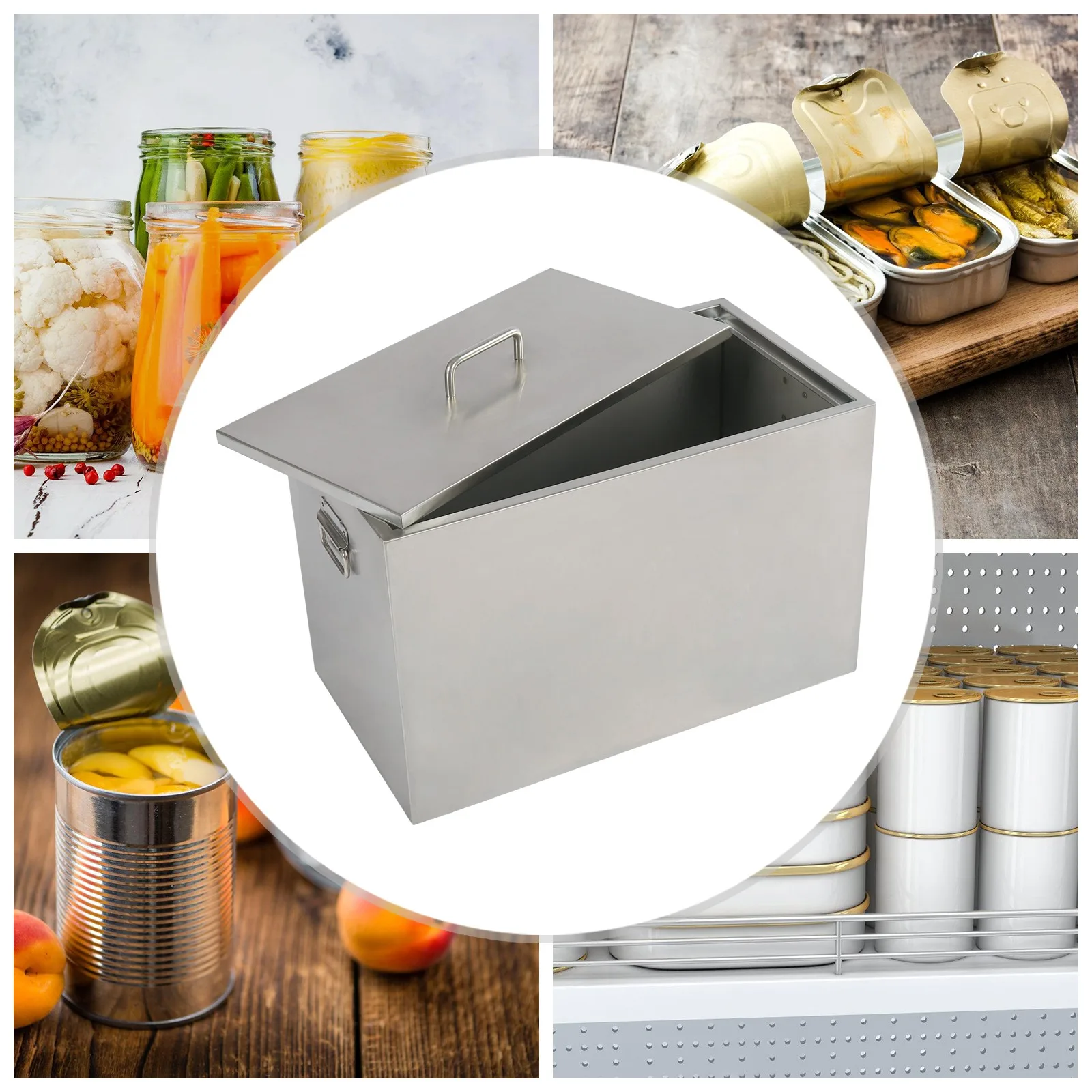 

Water Bath Canner，50L Boiling Water Canners with 2 Canning Racks Commercial Canning Pot Stainless Steel Large Stock Pot