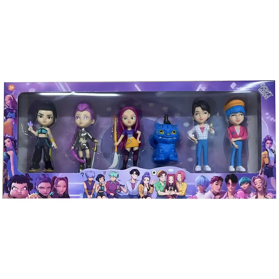 2027 جديد Kpop الشيطان هنتر رومي زوي ميرا أنيمي بولي فينيل كلوريد مجموعة شخصيات سطح المكتب الحلي هدية السنة الجديدة للأطفال