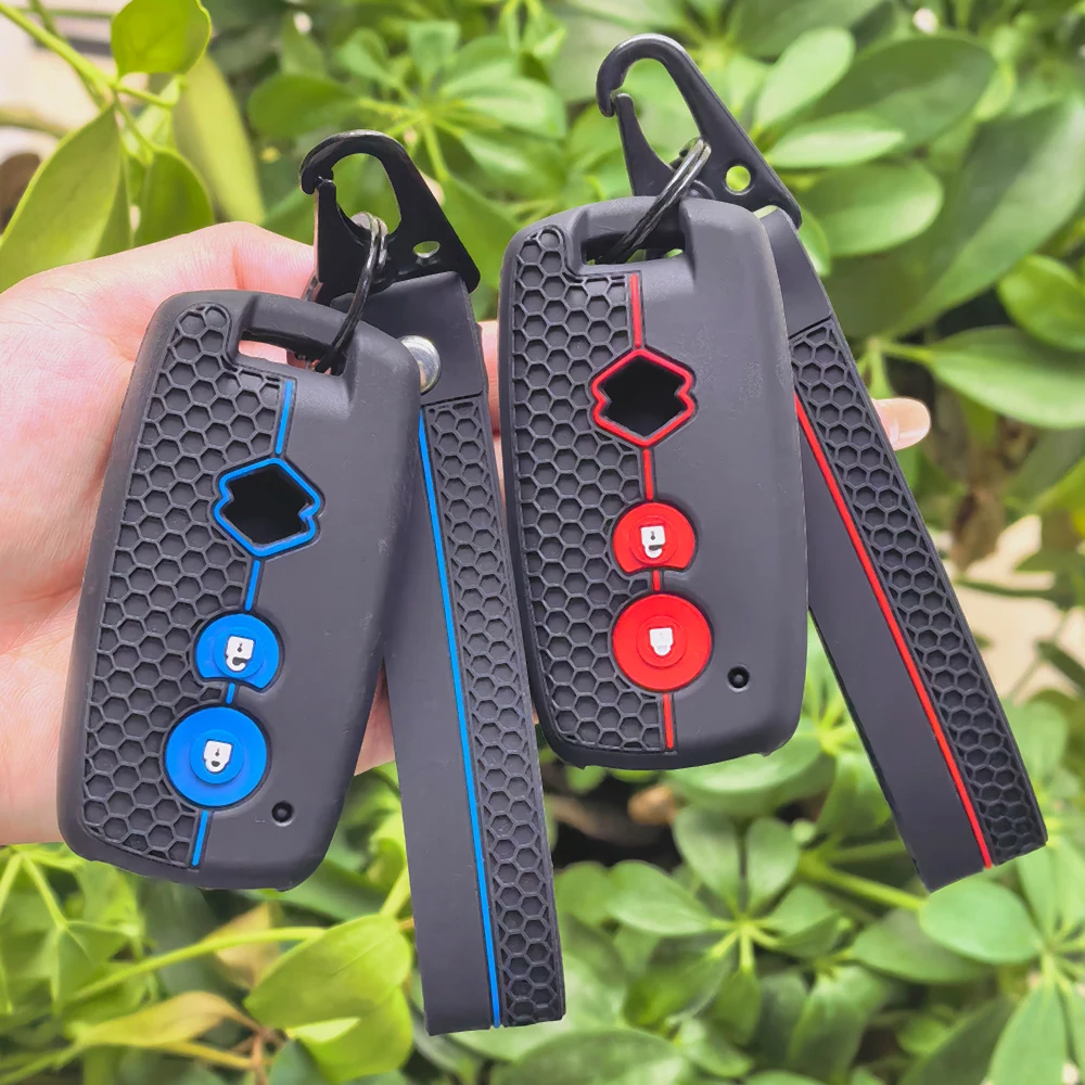 Keychain For Suzuki Swift Grand Vitara SX4 Scorss XL-7 Skin Holder Protector Silicone Car Remote Key Fob Shell Cover Case