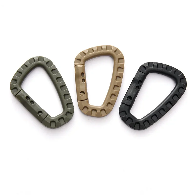 1/2pcs Tactical Carabiner Carabina Karabiner Clip Plastic Cadet Hiking Camping Clasp Clip Hook Hanger Webbing Web Camp