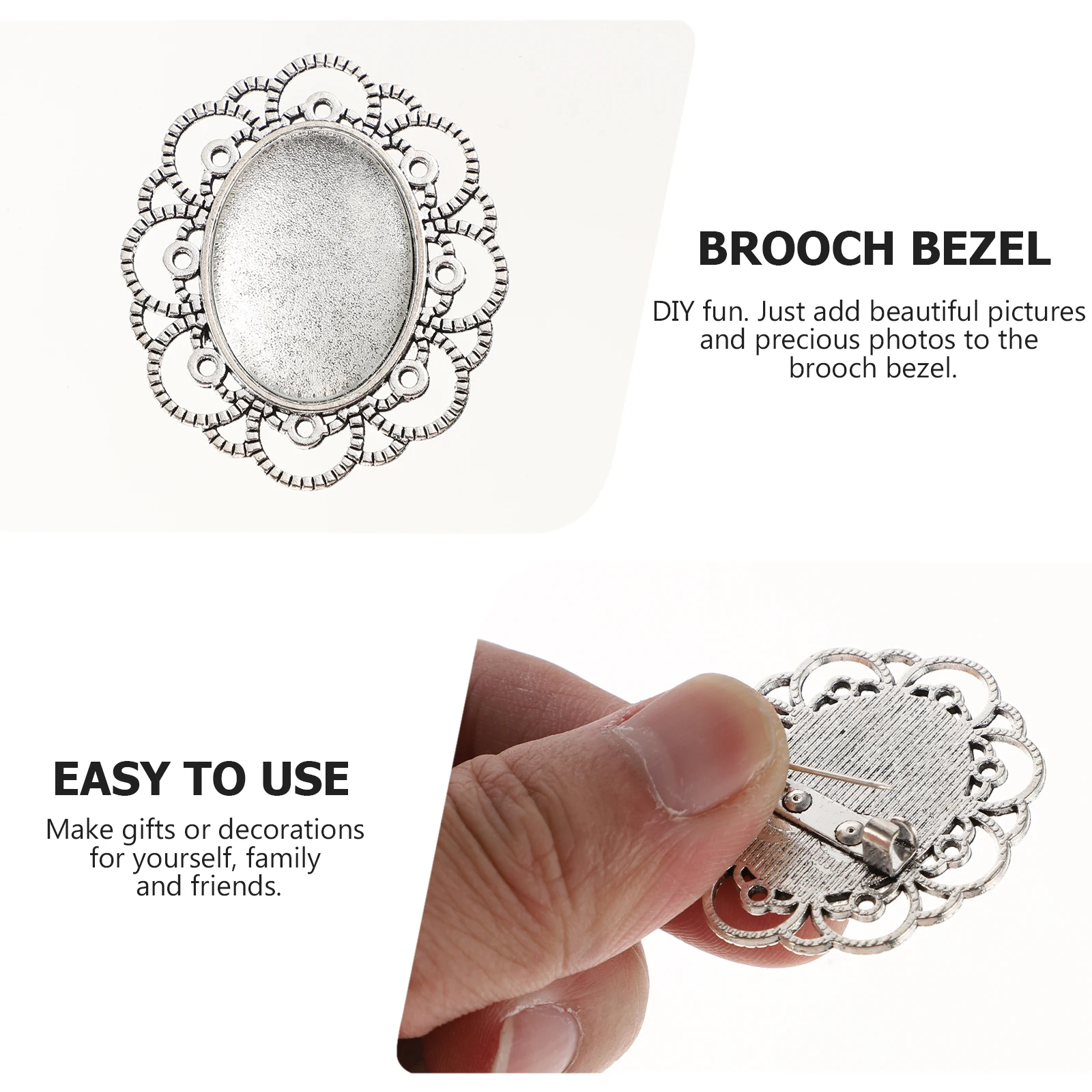 

30pcs Brooch Base Blanks Jewelry Making Supplies Vintage Settings Bezel Trays Diy Craft Resin Gemstone Pins Accessories