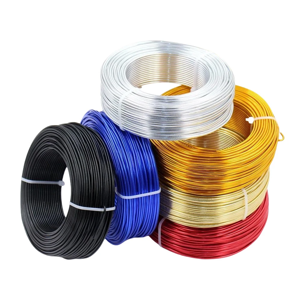 Wholesale 35~225Meter 4Size Whole Roll Aluminum Wire Fashion Jewelry Findings For Jewelry Making DIY Aluminum Craft Wire Plated