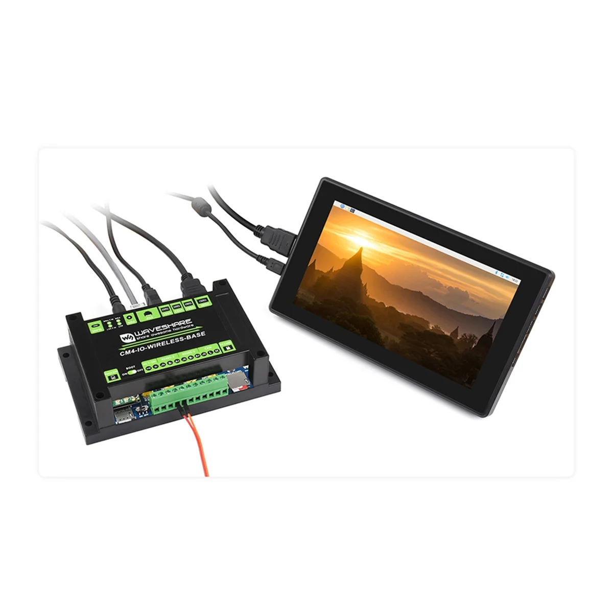 AT87-Waveshare CM4 Expansion Module+SIM7600G 4G Module Full Kit 5G/4G Expansion Board M.2/Mini-PCIe for Raspberry Pi US Plug