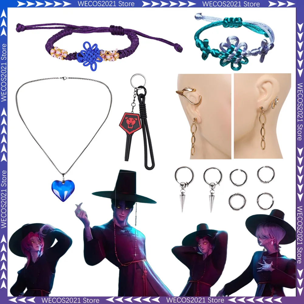 

2025 мультфильм «Охотник на демонов» KPop Saja Boys Jinu браслет для мужчин косплей фэнтезийный браслет ювелирные изделия костюм маскировка аксессуары мужчина