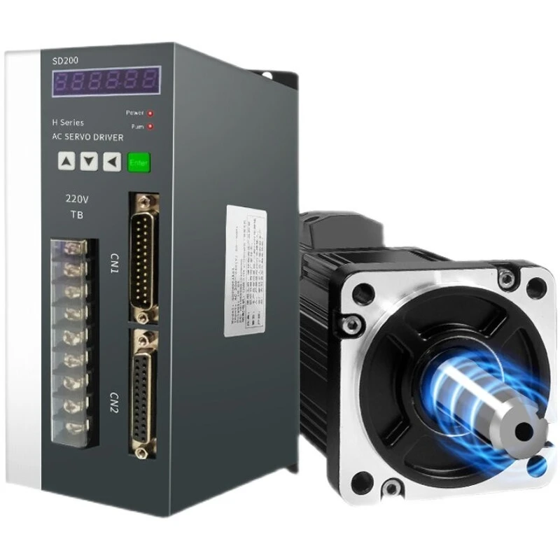 60/80/110/130 AC Servo Motor Driver Kit, 200W/400W/750W Permanent Magnet Synchronous Motor with Controller