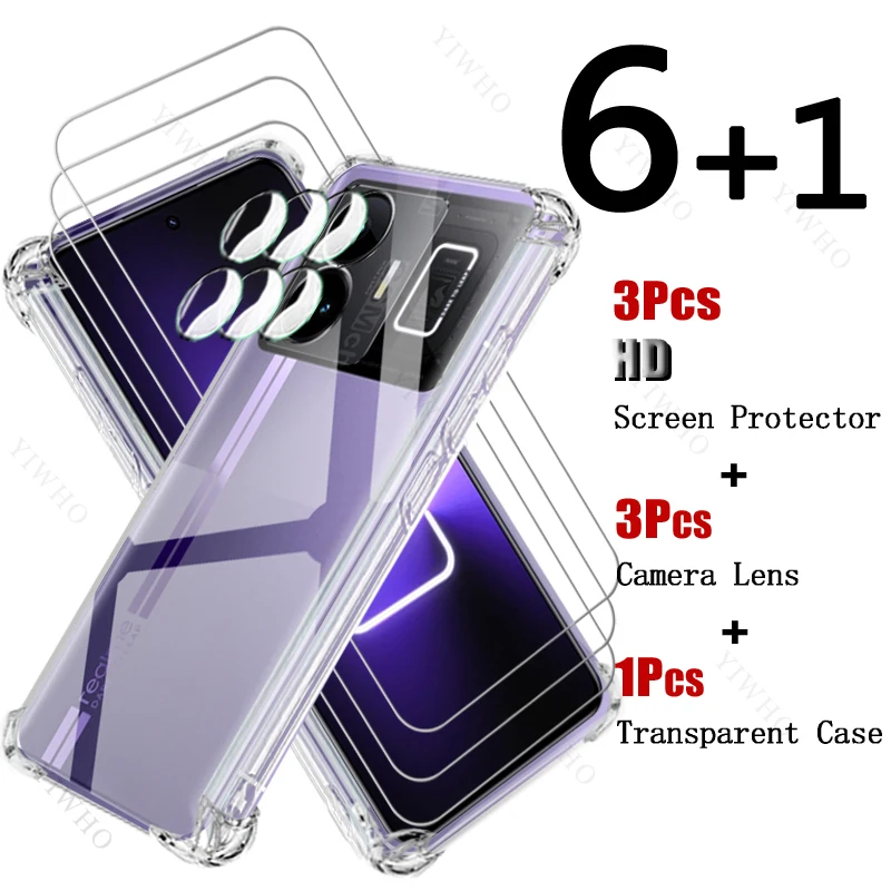 Tempered Glass Screen Protectors for Realme GT Neo 5 240W Silicone Shockproof Case Safety Camera Lens for Realme G T Neo5 240 W