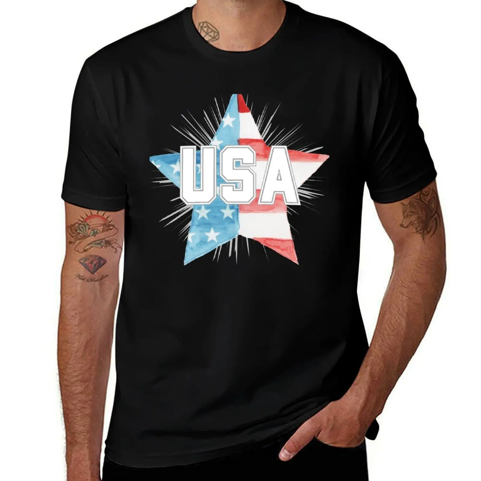

USA Vintage Patriotic Star shirt T-Shirt funny costumes blanks for a boy mens graphic t-shirts pack