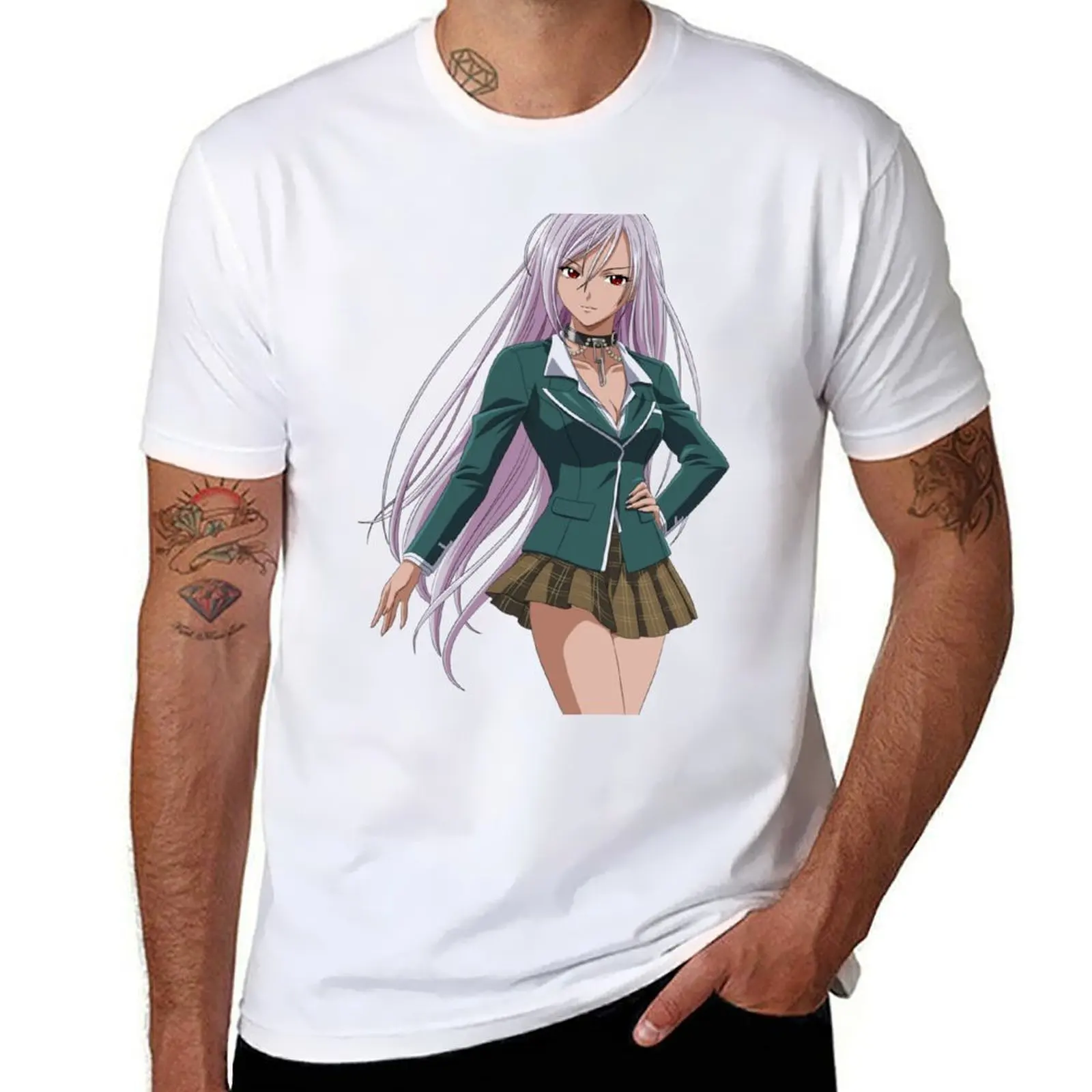 

Moka Akashiya - Rosario + Vampire T-Shirt Streetwear Print Tee Shirt