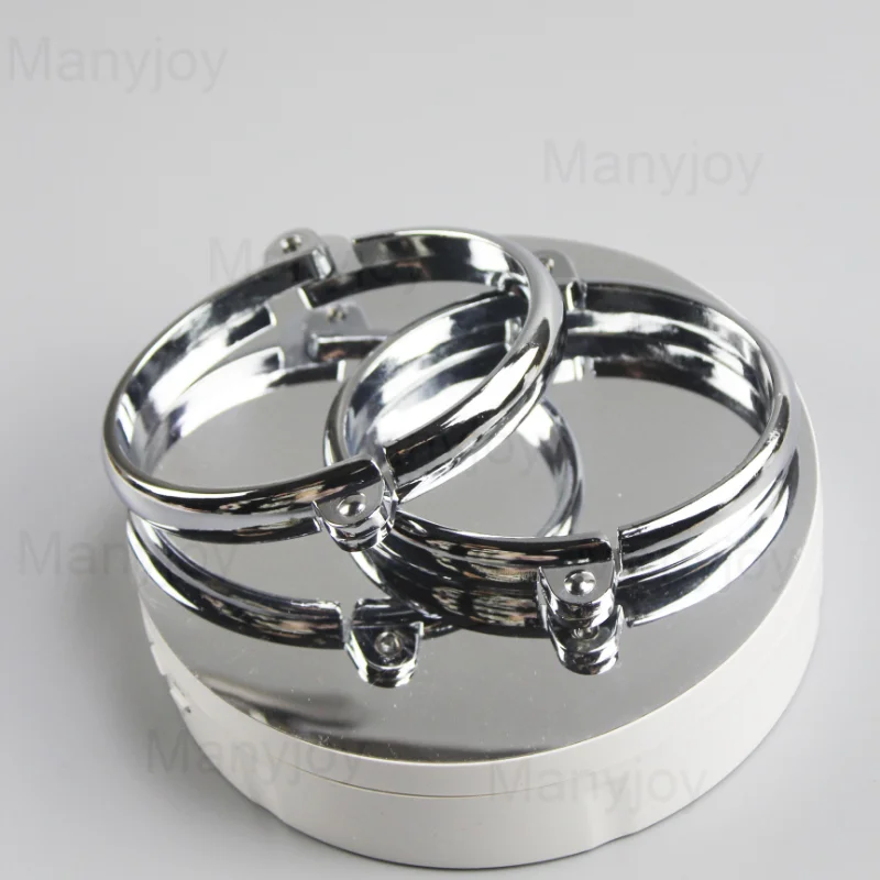 Manyjoy Stainless Steel Handcuffs Wrist Cuffs Lockable Shackles Manacle Bondage Fantasy Sexy Game Sex Toys for Men Women Couples