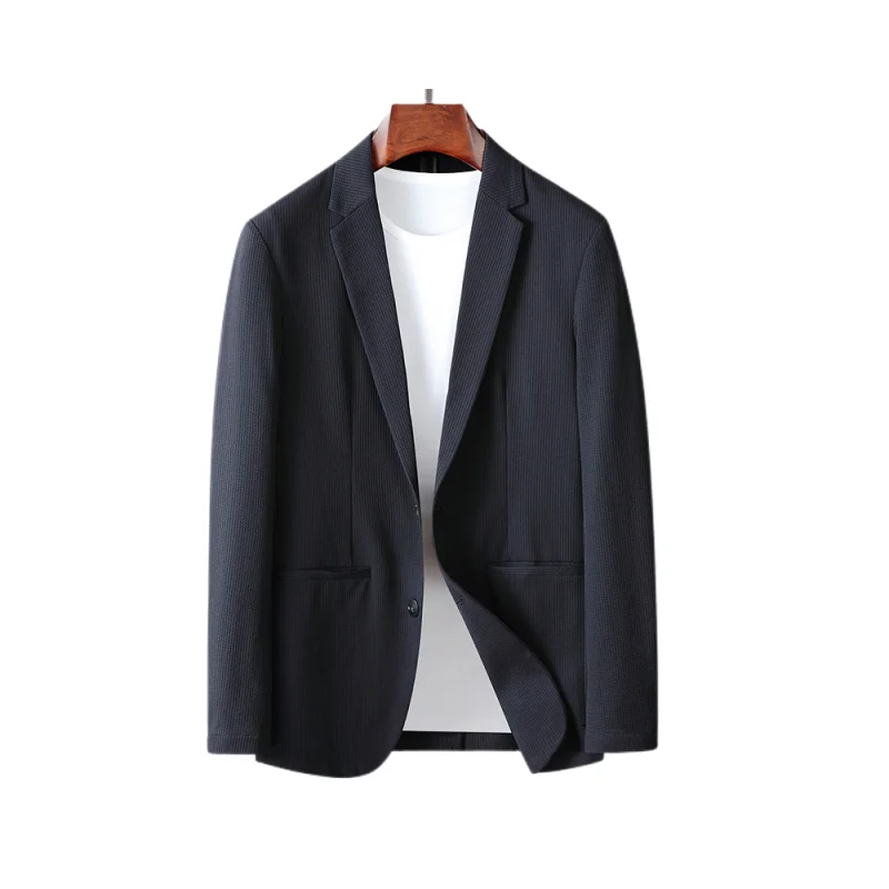 M-3361-small suit male jacket Wedding formal dress high-end design sense black casual loose suit