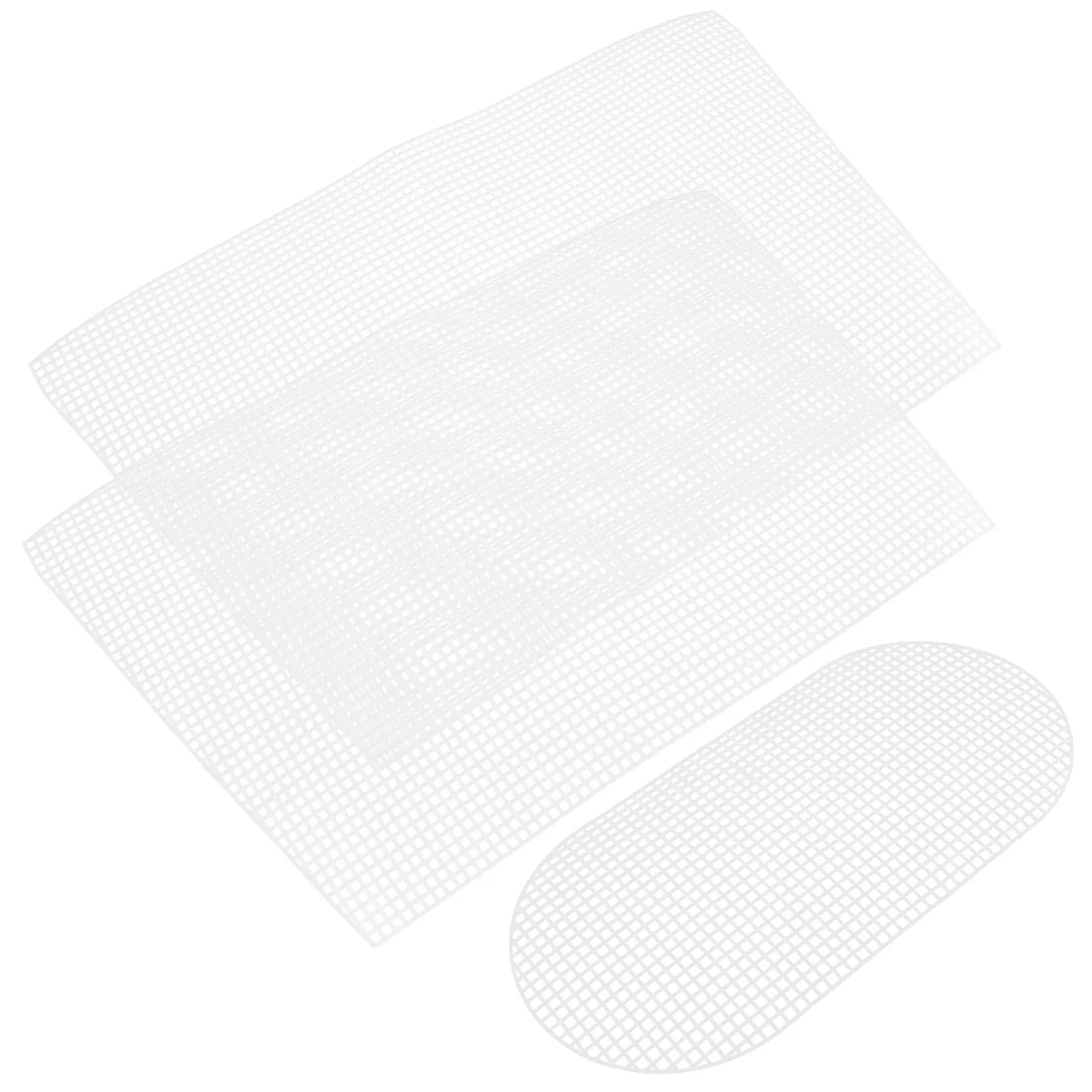 1 Kit de Matériaux DIY pour Sac Seau : Feuille de Toile Plastique en Maille à Surface Lisse, Fournitures d'Artisanat de Broderie pour la Confection de Sacs Faits Main