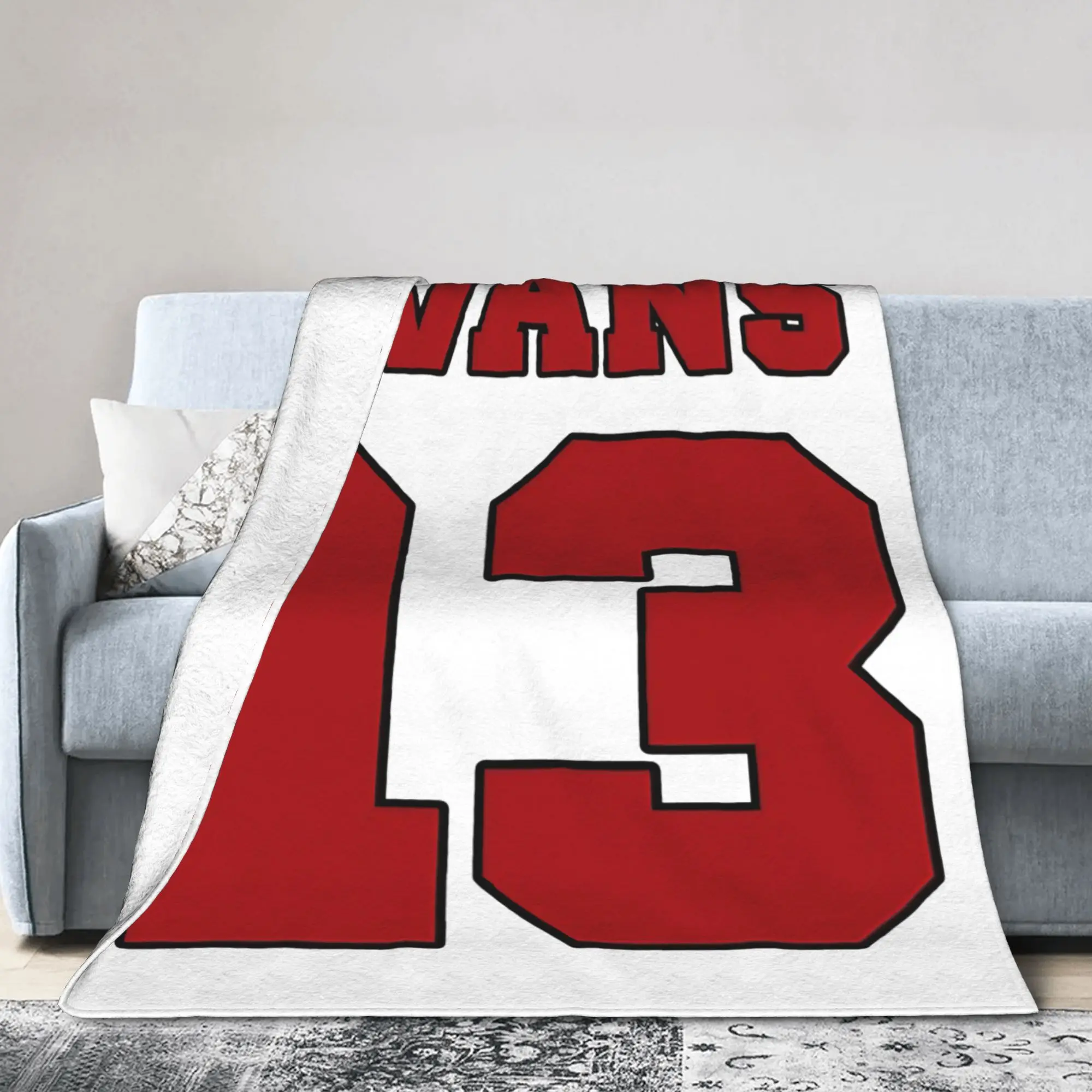 Mike Evans Number 13 Plush Blanket  Custom Throw Blanket for Home 125*100cm Quilt