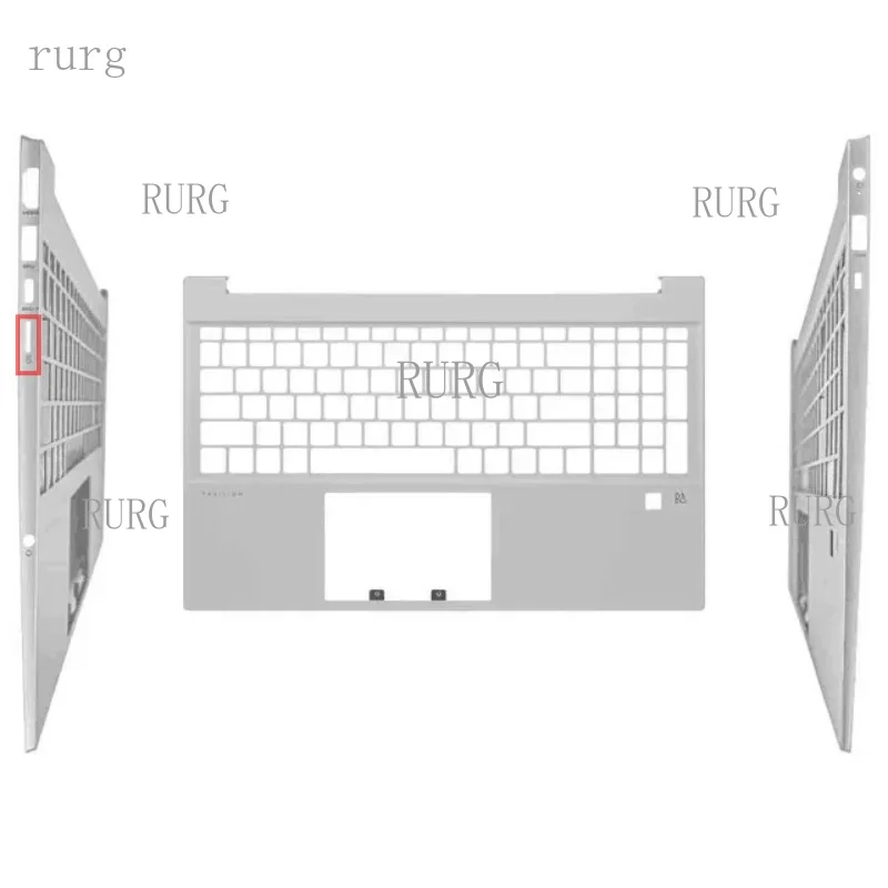 R+ – Silver palm rest protective cover for HP Pavilion 15-EH 15-EG TPN-Q245 Q246, with SD card slot, 54G7HTATP00