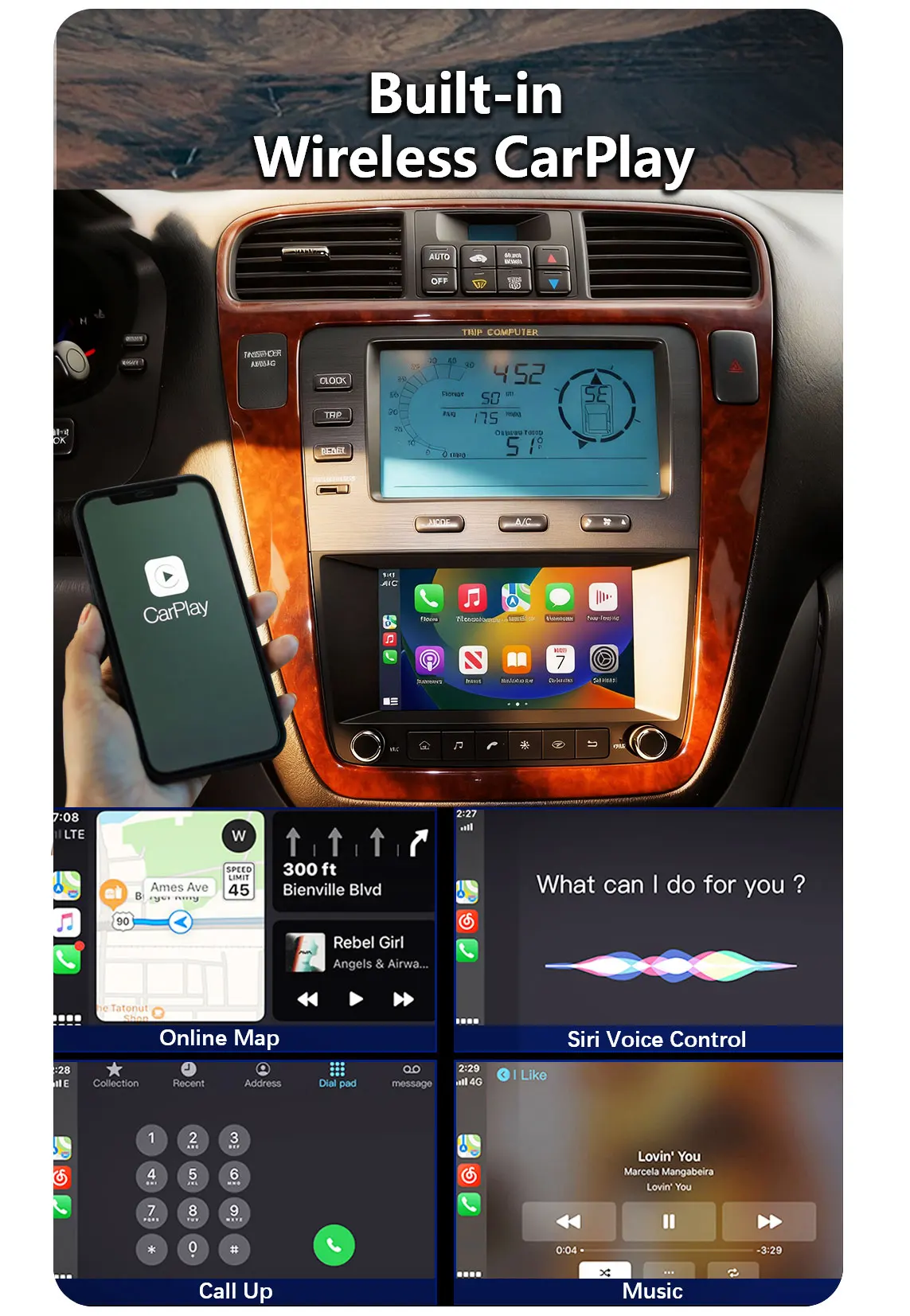 CHSTEK For Acura MDX 2001-2006 Car Radio Stereo Multimedia Player Carplay Bluetooth Navigation GPS WIFI 4G Head Unit Android 13