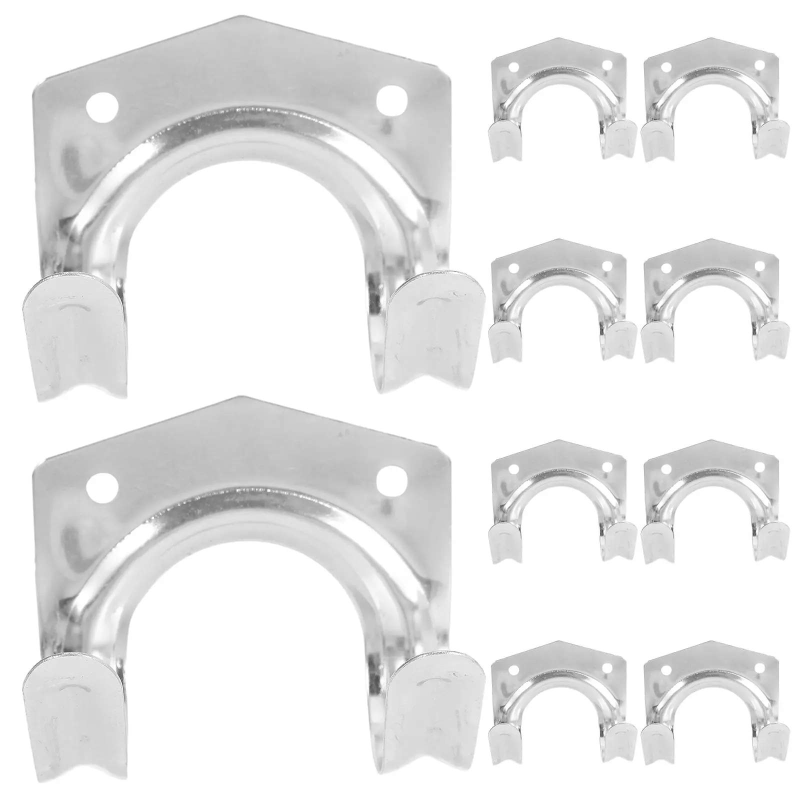 10Pcs Heavy Duty Wall Mounted J Hooks for Garage Shed Kitchen Bathroom Rope Hose Tool Ladder Storage Organizer Utility Hanger