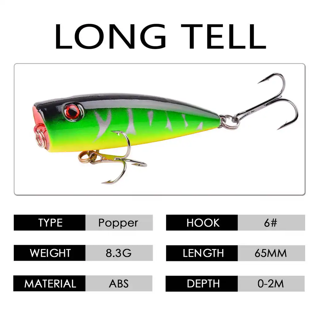 Minnow Popper Señuelos Pesca Profunda – Set modelos flotantes - imagen 5