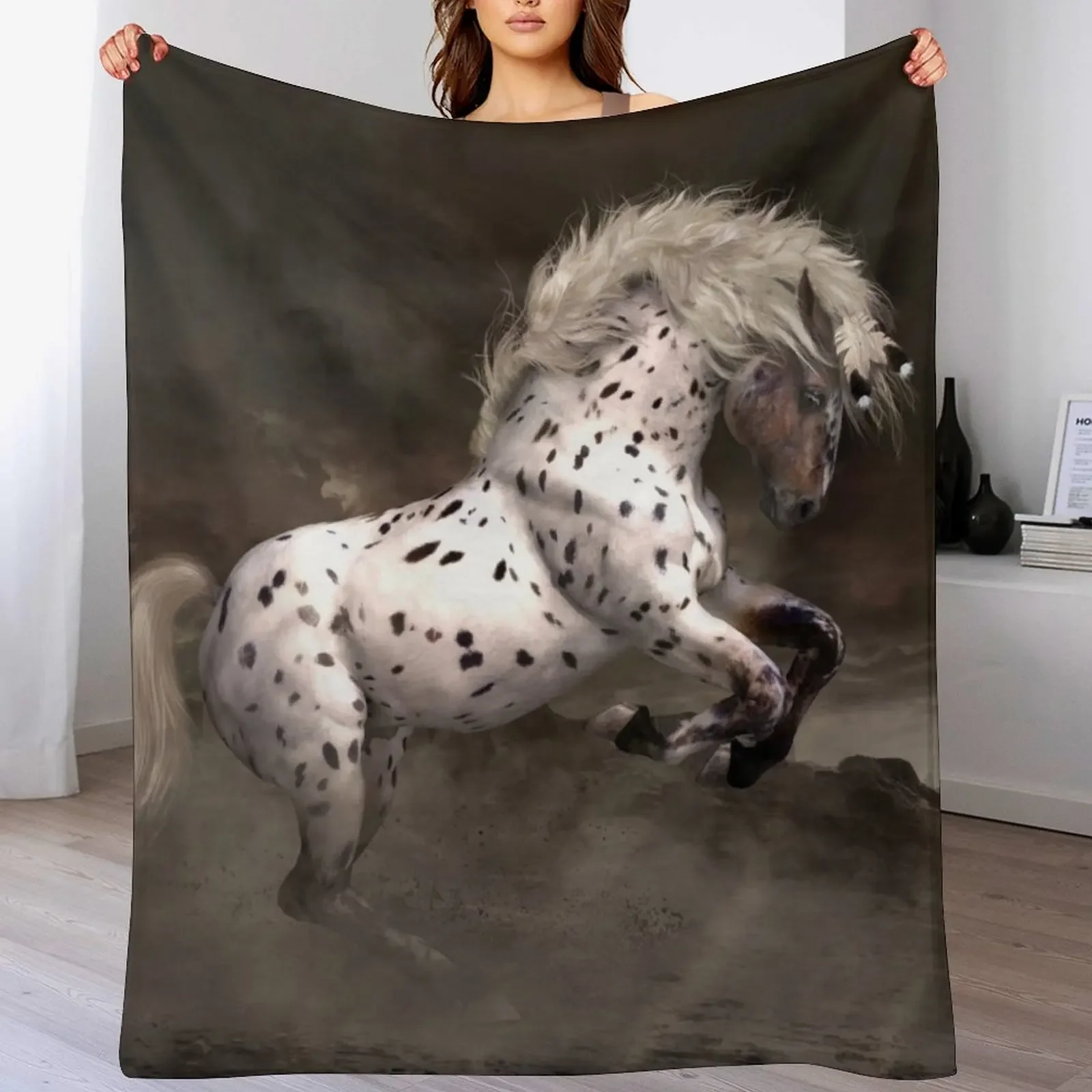 Leopard Appaloosa - Shiloh Throw Blanket Furry Decorative Beds Blankets For Baby Decoratives Blankets