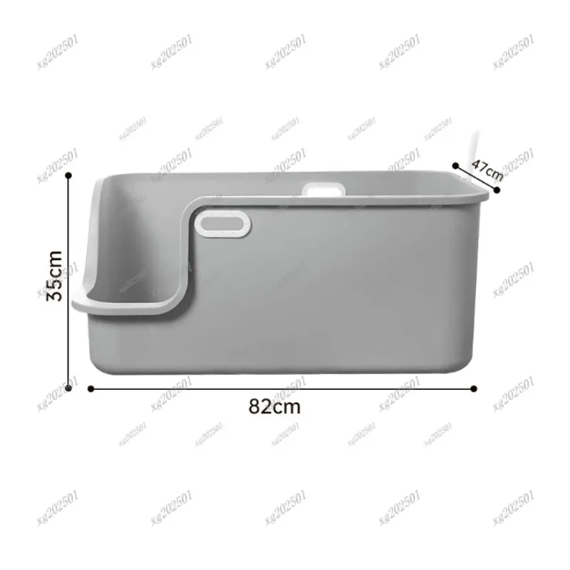 

Брызгозащищенный негабаритный кошачий туалет, 80 см — полностью открытый туалет королевского размера для мейн-куна и крупных пород