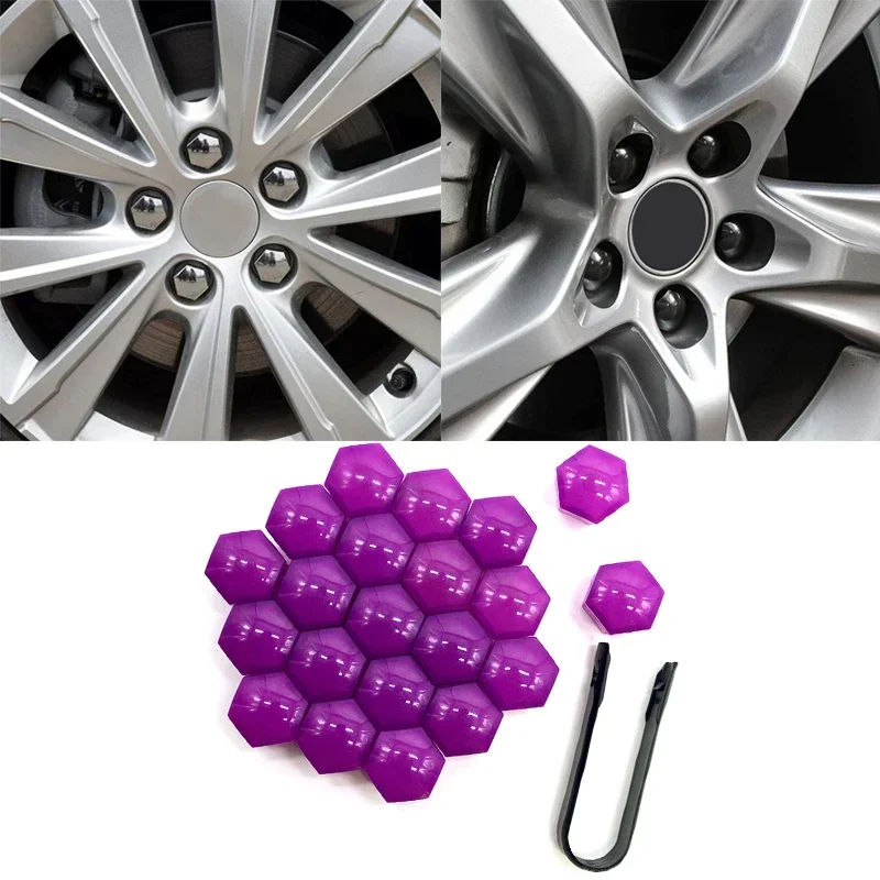 

20Pcs Car Wheel Nut Protection Covers Anti-Rust Caps Car Tire Hub Screw Caps Nut Bolt Auto Exterior Accessories 17/19/21mm