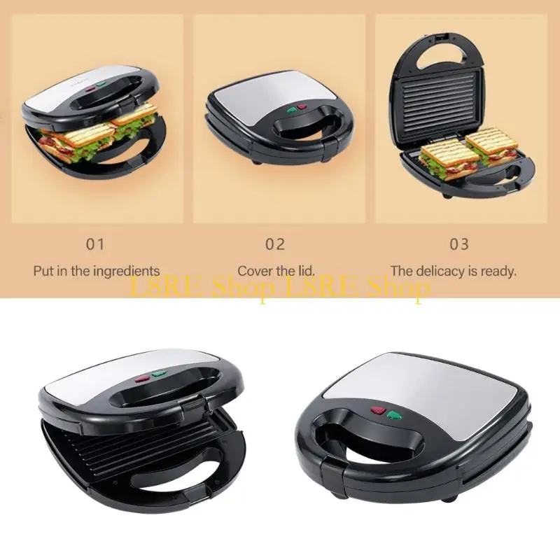 L8RE実用的な750Wサンドイッチグリルとワッフルメーカーは、簡単に掃除しやすいベーキングマシンワッフルマシンを効率的に調理しています